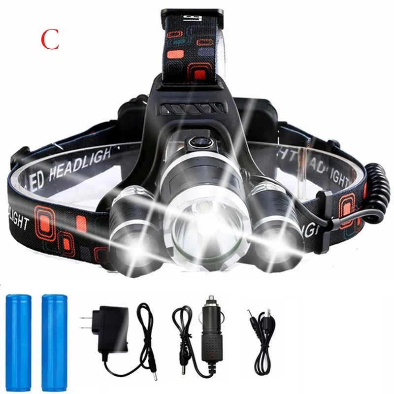 مجموعة متكاملة لعشاق الصيد والرياضيين- مصباح الرأس - واقي الذراع من البرد والشمس + كاكول احترافي