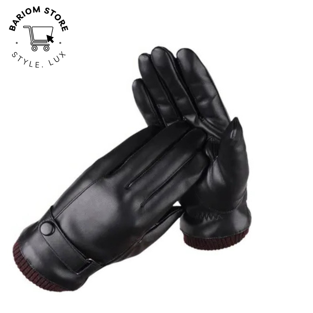 قفازات أنيقة دافئة مبطنة من الداخل مع تقنية استعمال الهاتف