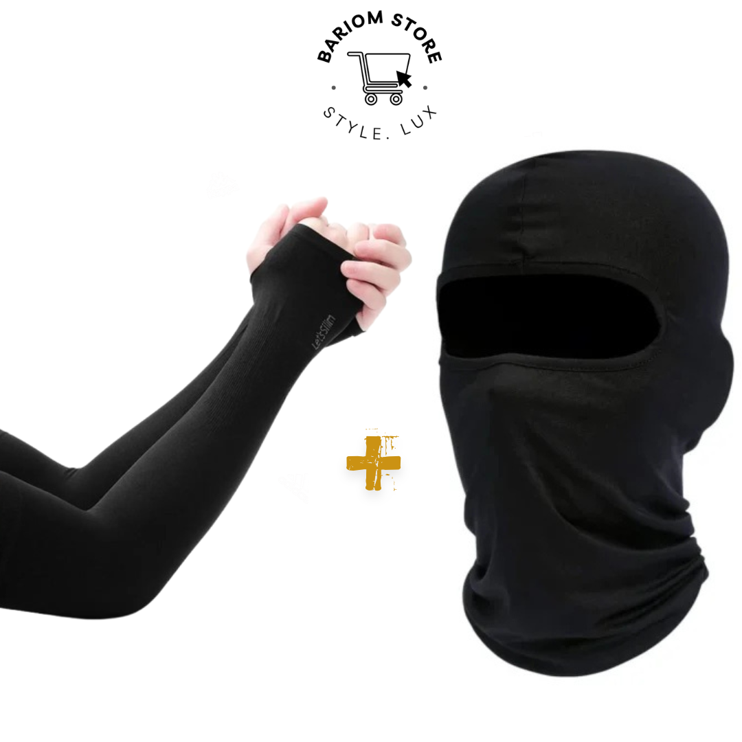 ثنائي الاناقة : واقي الذراع من الشمس والبرد أصلي مع كاكول احترافي انيق