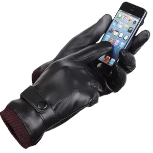 قفازات أنيقة دافئة مبطنة من الداخل مع تقنية استعمال الهاتف
